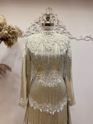Elegance Tesettür Abiye Gold - GOLD