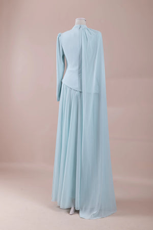 Mirinde Tesettür Abiye - pearl blue