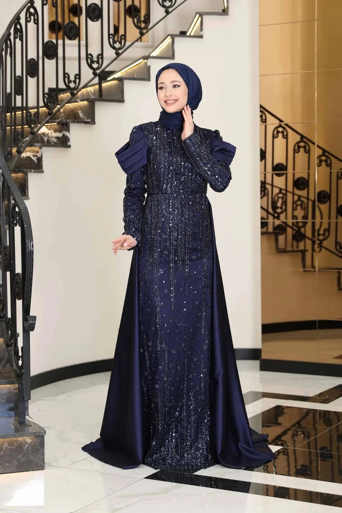 Manolya Tesettür Abiye - haki