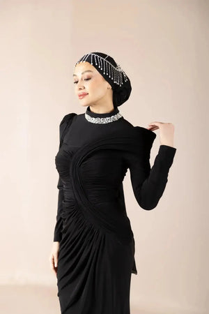 Hailey Tesettür Abiye - İndigo