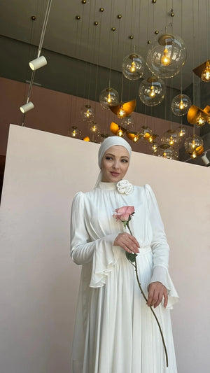 Romantic Tesettur Abiye - PEMBE