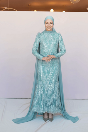 Ambra Tesettür Abiye - mint