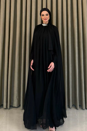 Elisa Tesettür Abiye - Siyah