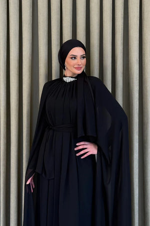 Elisa Tesettür Abiye - Siyah