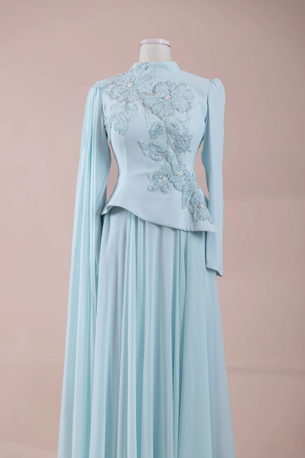 Dreza Tesettür Abiye - pearl blue