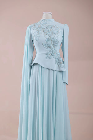 Dreza Tesettür Abiye - pearl blue