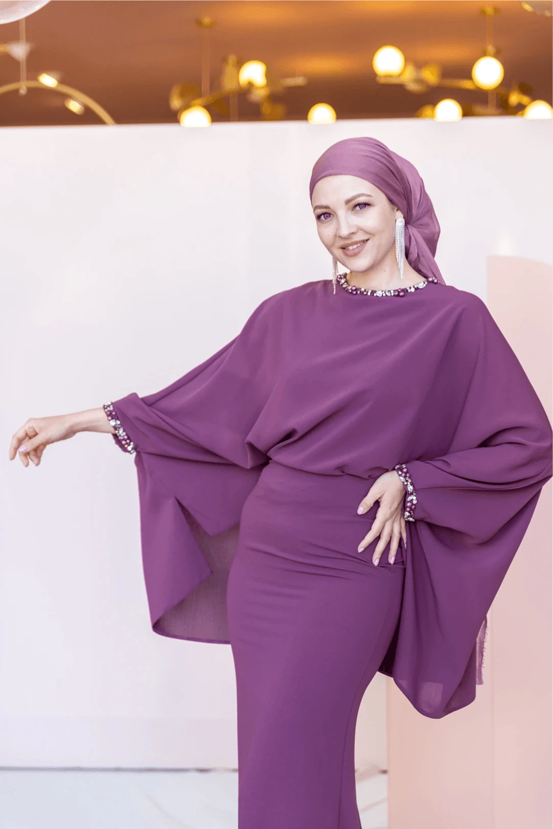 Eveline Tesettür Abiye - Siyah