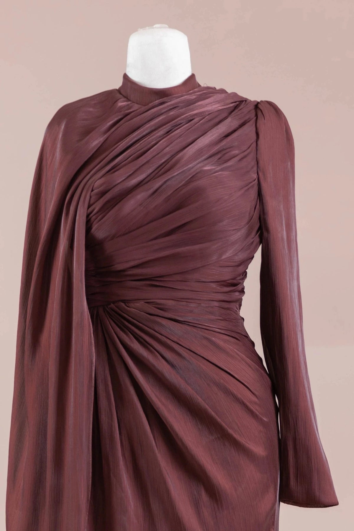 Glory Sade Tesettür Abiye - Berry Burgundy