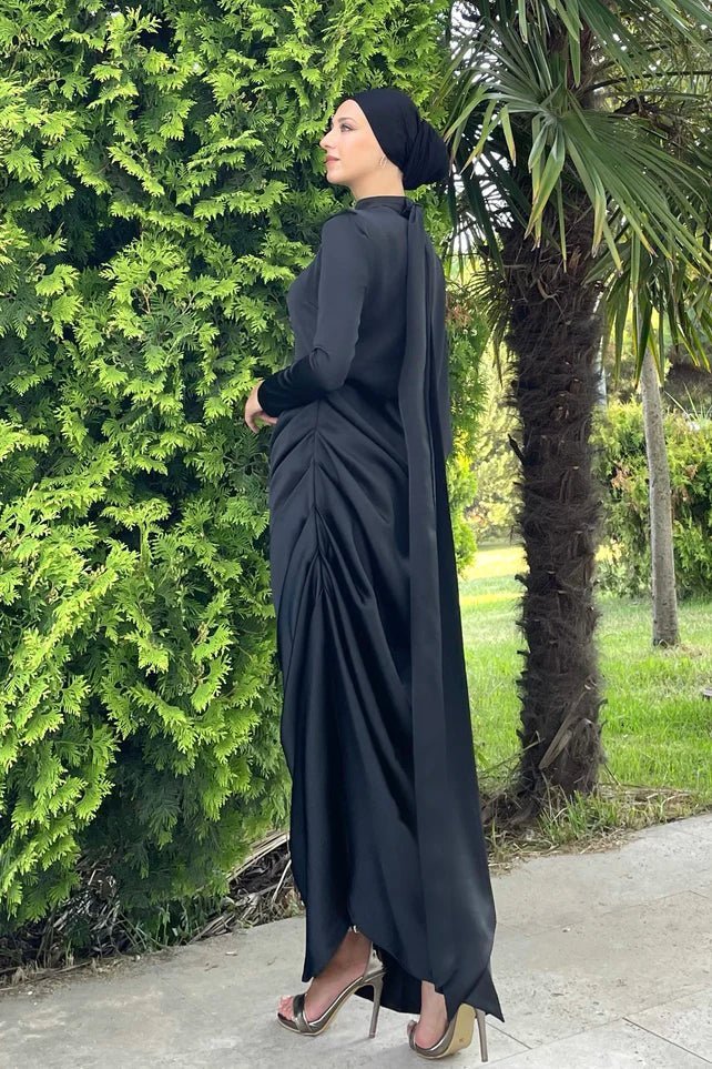 Almira Siyah Tesettür Abiye - Siyah