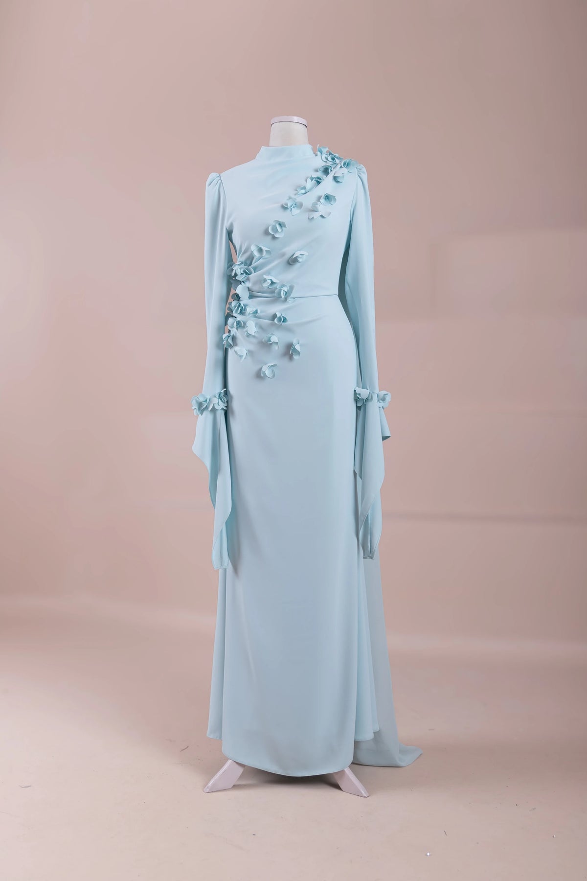 Mavera Tesettür Abiye - pearl blue