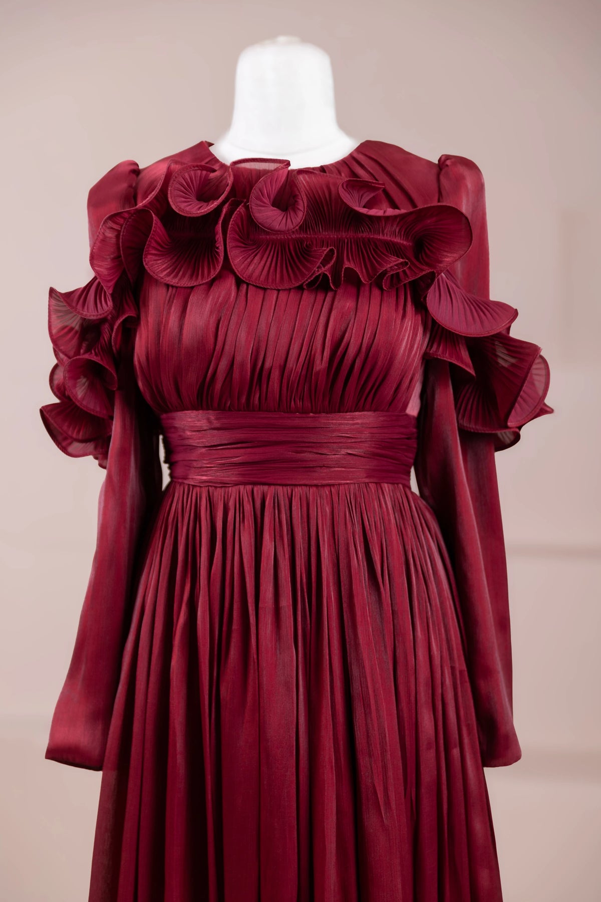 Flowa Tesettür Abiye - Bordo