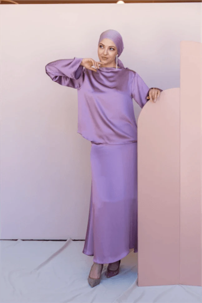Candida Tesettür Takım - lila