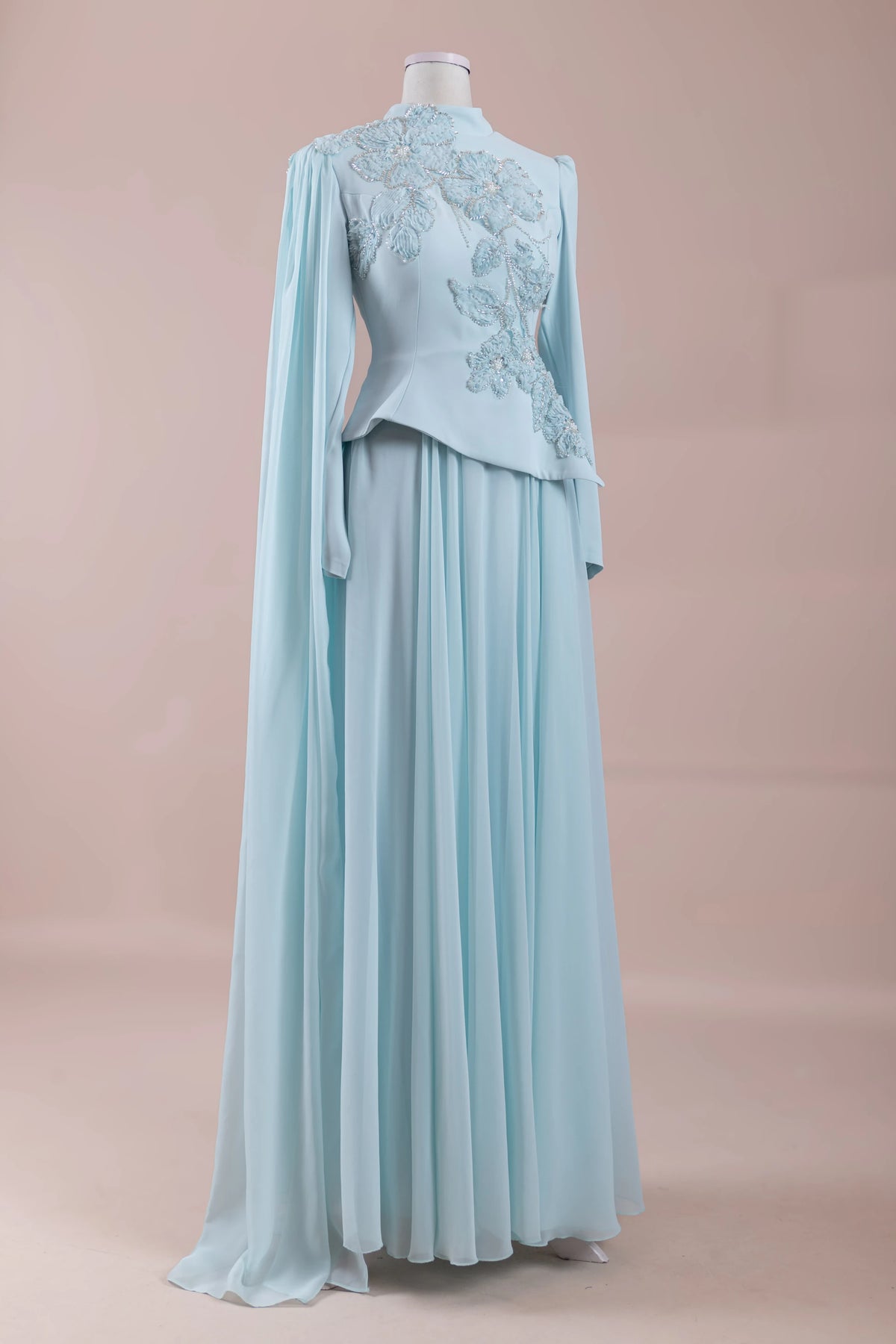 Dreza Tesettür Abiye - pearl blue
