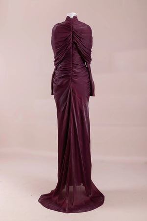 Yuselia Tesettür Abiye  - Bordo
