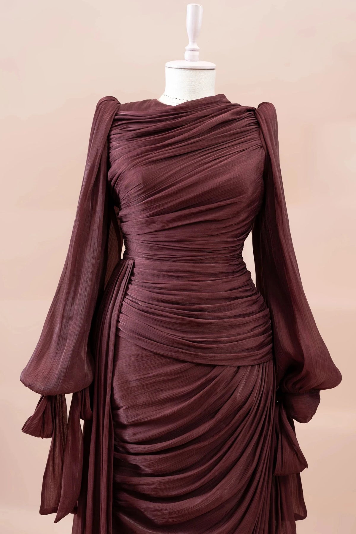 Lotus Tesettür Abiye - Berry Burgundy