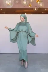 Layla Tesettür Abiye - Gül Kurusu