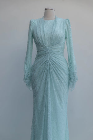 Monaleo Tesettür Abiye - Mavi