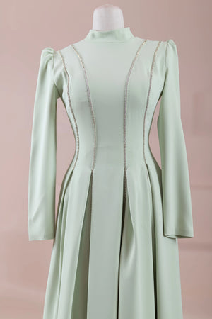 Poudre Tesettür Abiye - pearl blue