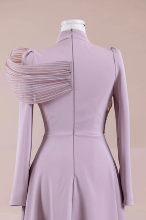 Sinetra Tesettür Abiye - Pudra