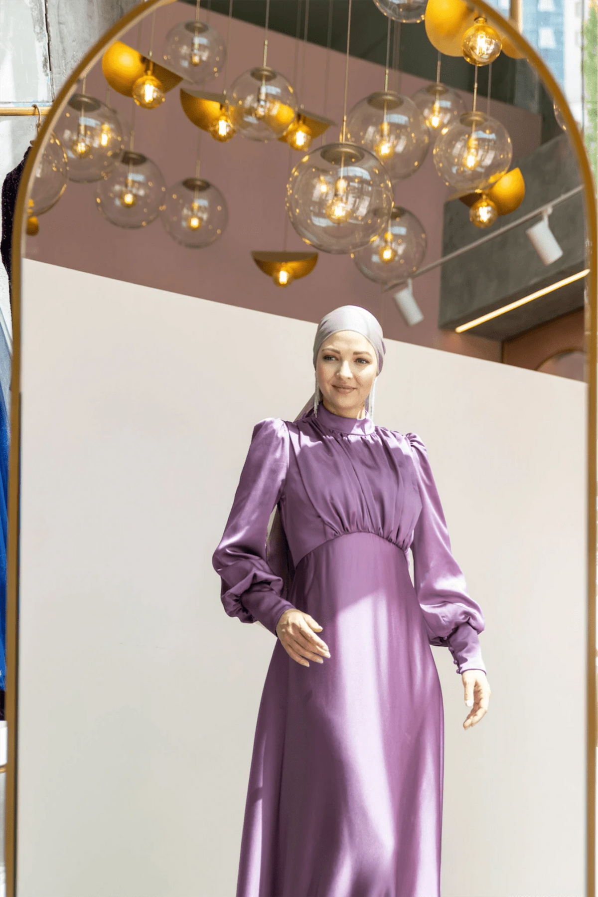Dilay Tesettür Abiye - lila