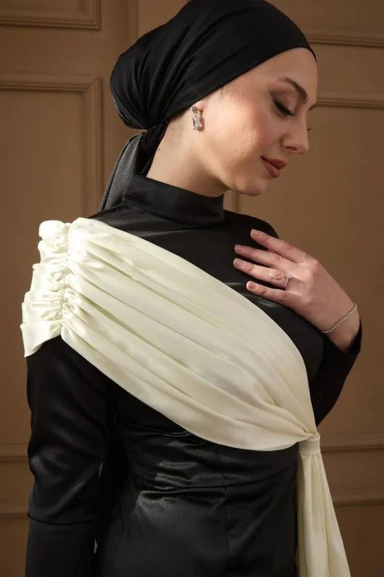 Vesna Tesettür Abiye - Pudra