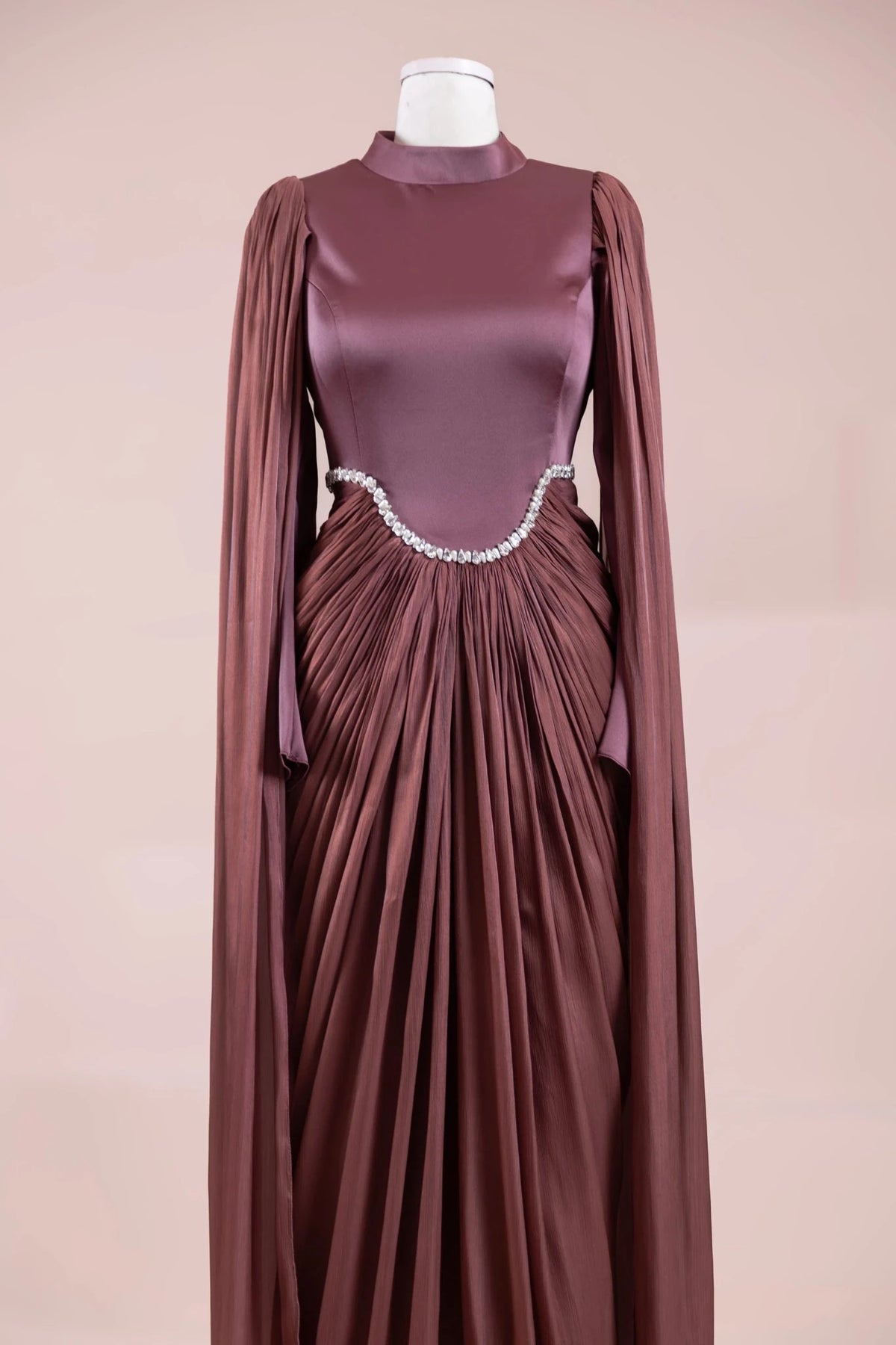 Belin Tesettür Abiye - Berry Burgundy