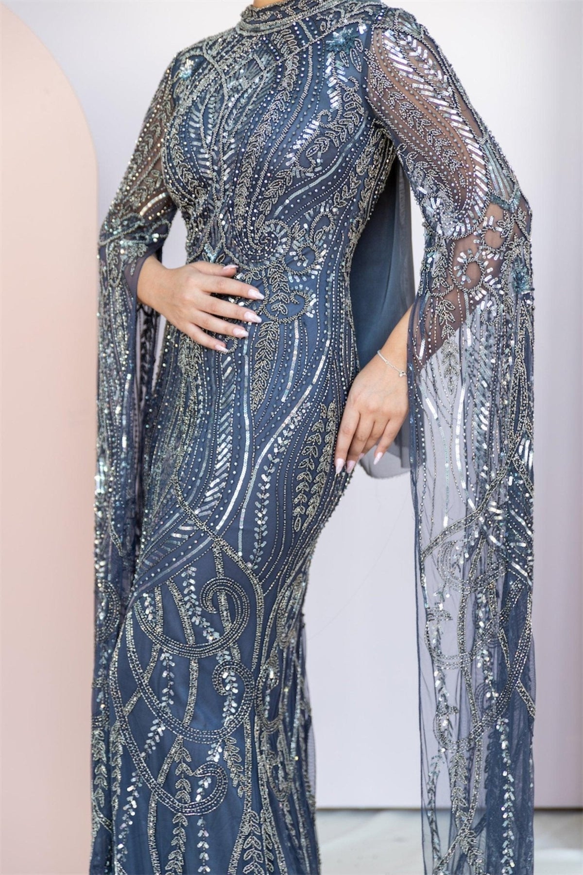 Handmade Embroidered AH1022 - Antrasit