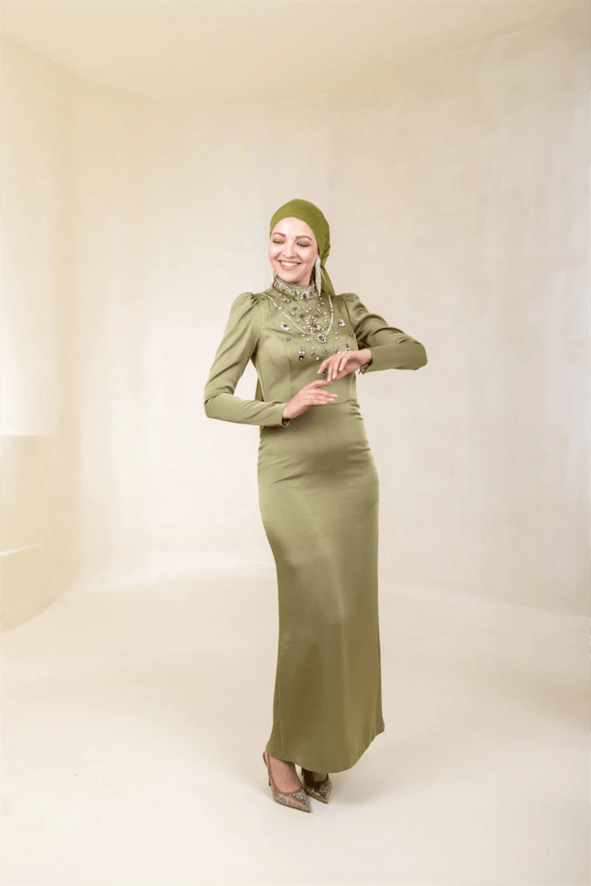 Irene Tesettür Abiye - Siyah