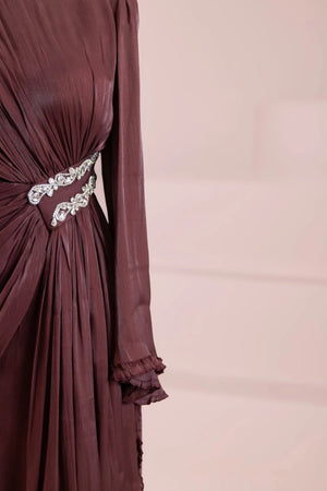 Dera Tesettür Abiye - Berry Burgundy