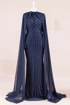 Niva Tesettür Abiye - lacivert