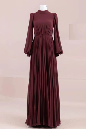 Eyla Tesettür Abiye - Berry Burgundy
