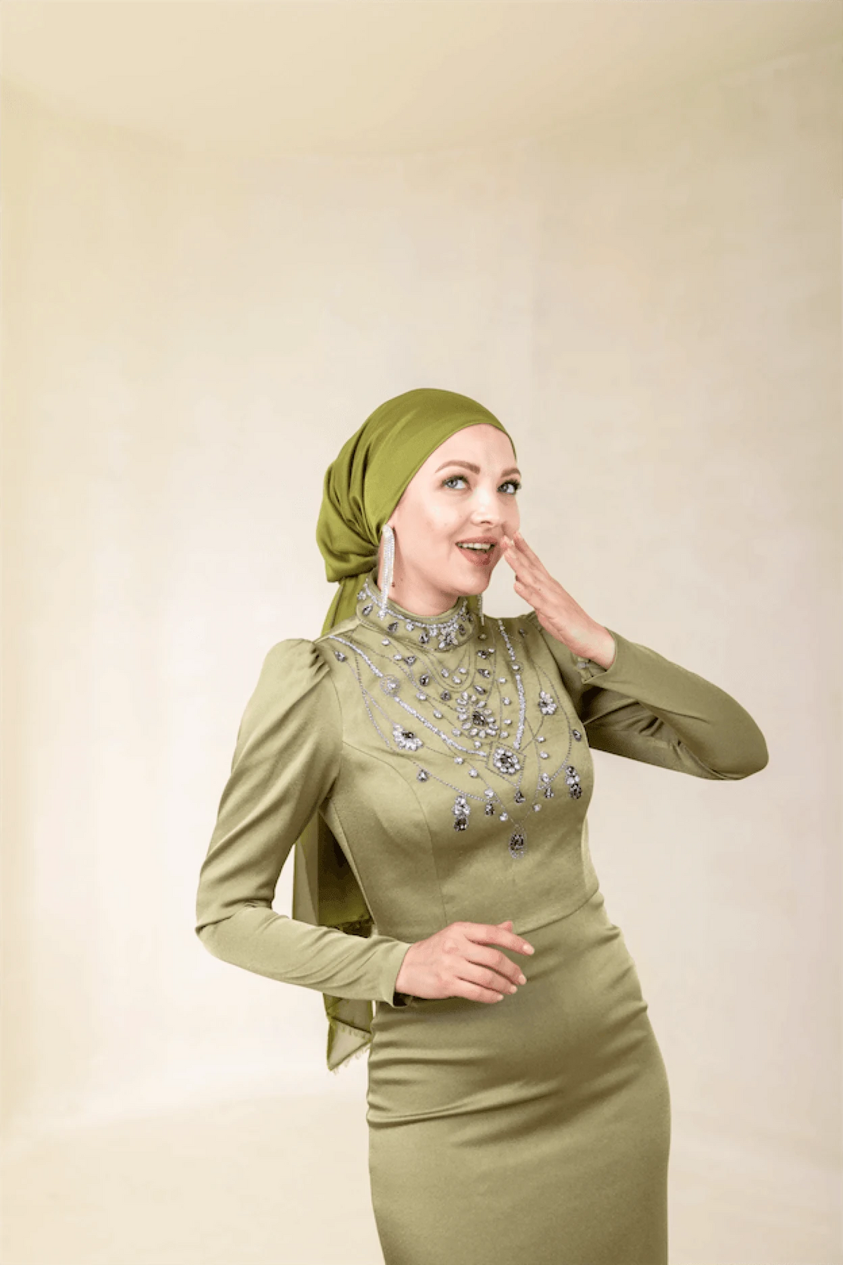 Irene Tesettür Abiye - Siyah