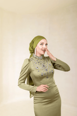 Irene Tesettür Abiye - Siyah