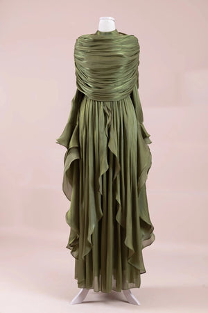 Aréa Tesettür Abiye - Kahve