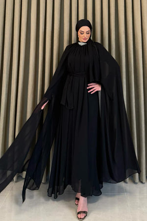 Elisa Tesettür Abiye - Siyah