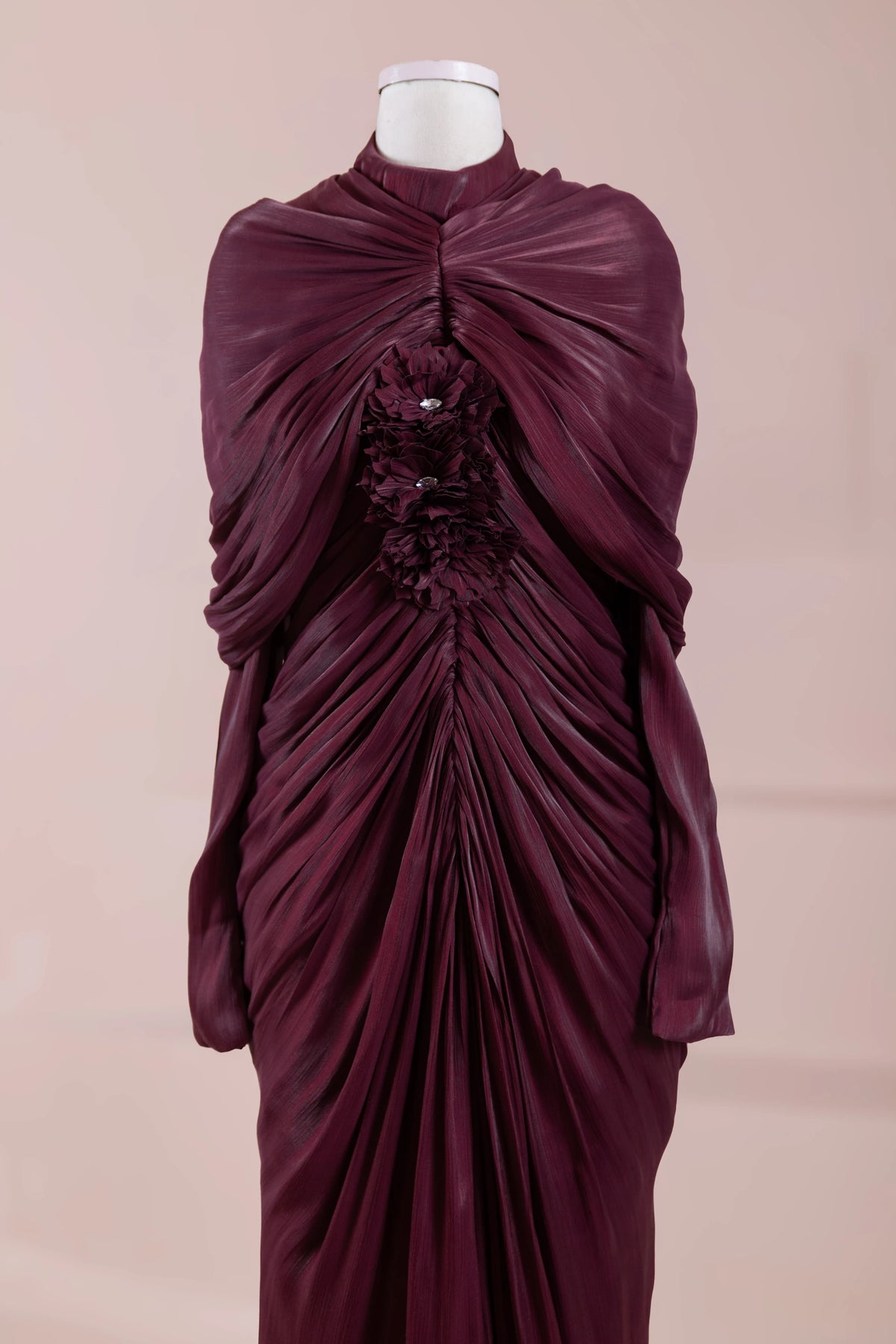 Yuselia Tesettür Abiye  - Bordo