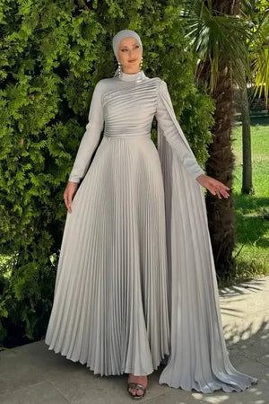Hesna Tesettür Abiye - Su Yeşili