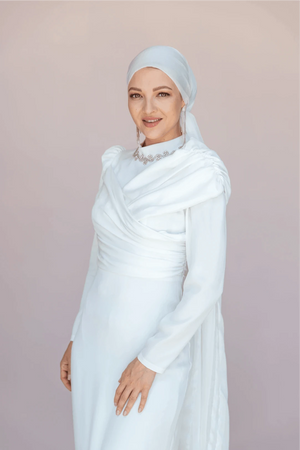 Esperanza Tesettür Abiye - Beyaz