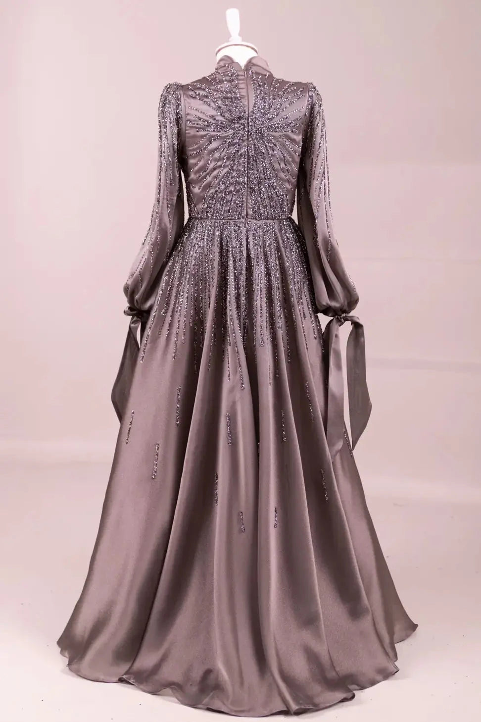 Royale  Tesettür Abiye - Mürdüm