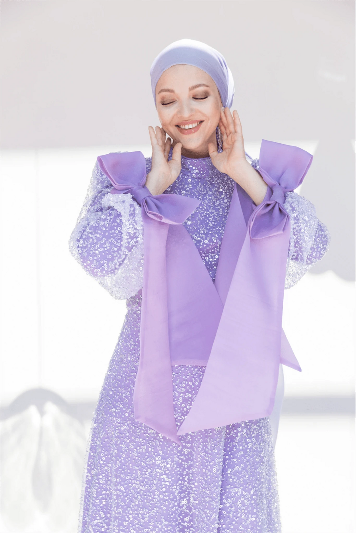 Melena Tesettür Abiye - lila