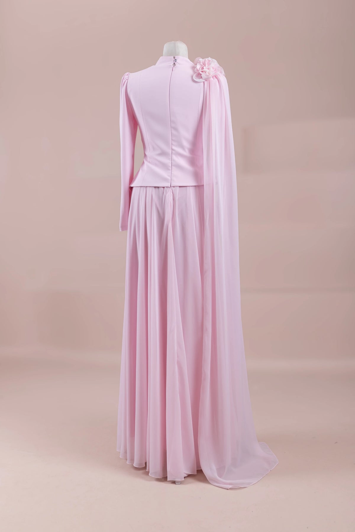 Jade Tesettür Abiye - PEMBE