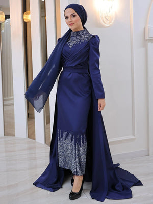 Nisa Tesettür Abiye - Siyah